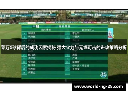 莱万9球背后的成功因素揭秘 强大实力与无懈可击的进攻策略分析